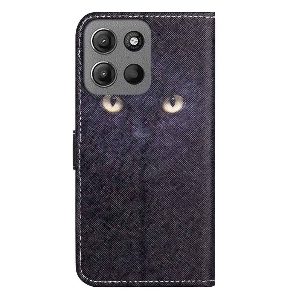  Motorola Moto G86 Power/G86 5G Fodral Läder Katt Ögon