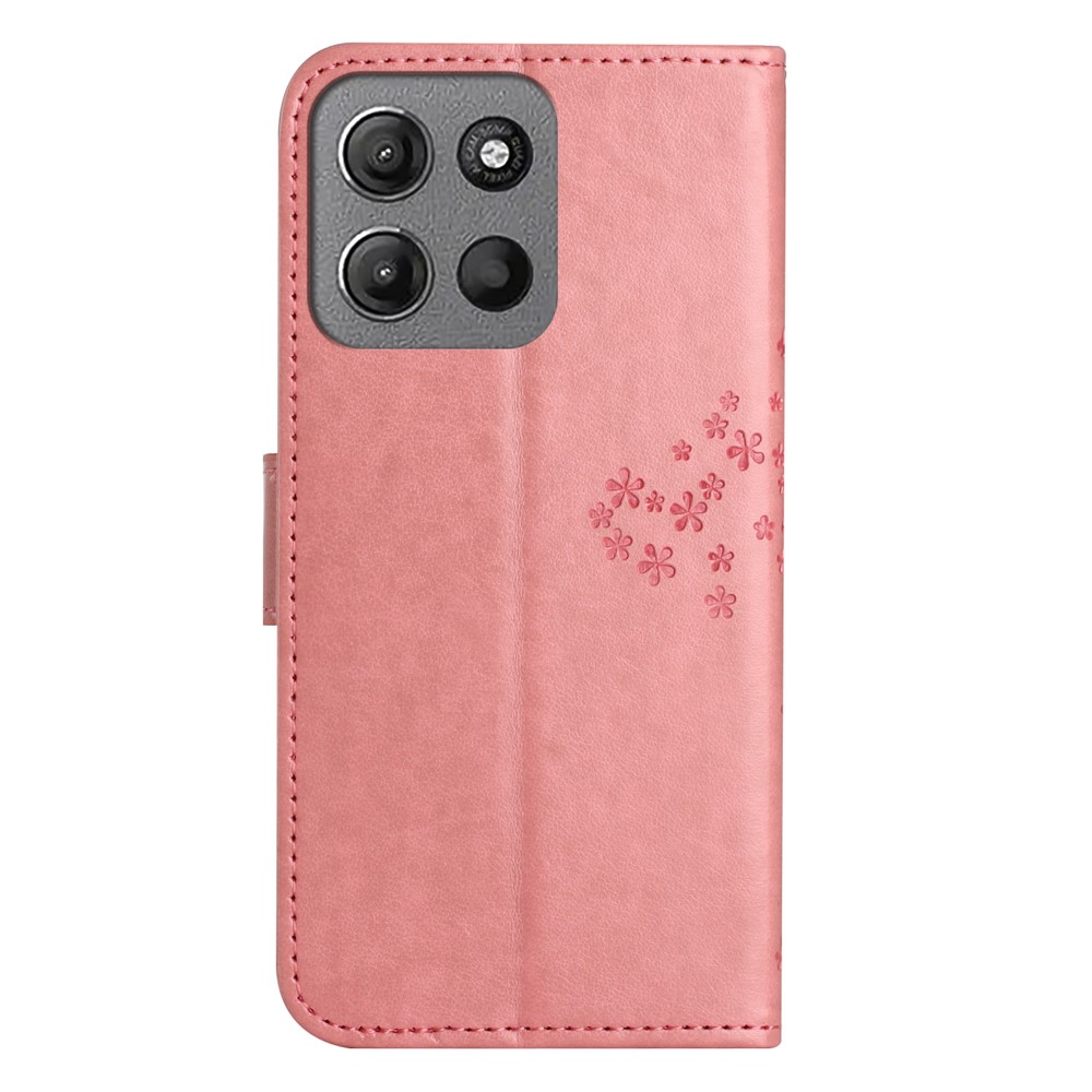  Motorola Moto G86 Power/G86 5G Fodral Träd Tryck Rosa
