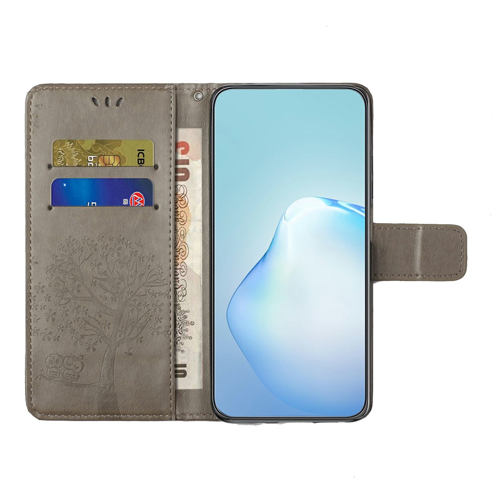  Motorola Moto G86 Power/G86 5G Fodral Träd Tryck Grå