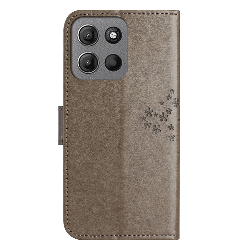  Motorola Moto G86 Power/G86 5G Fodral Träd Tryck Grå
