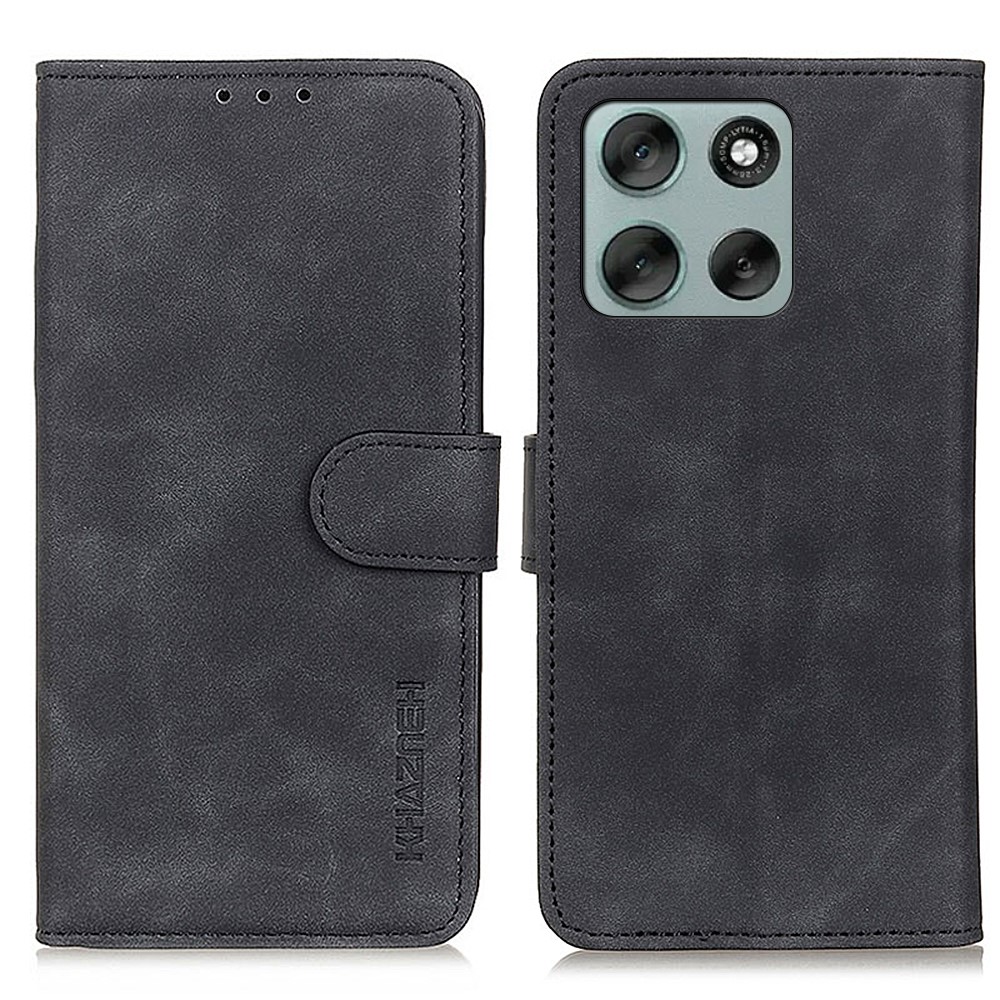 KHAZNEH KHAZNEH Motorola Moto G56 5G Fodral Läder Svart
