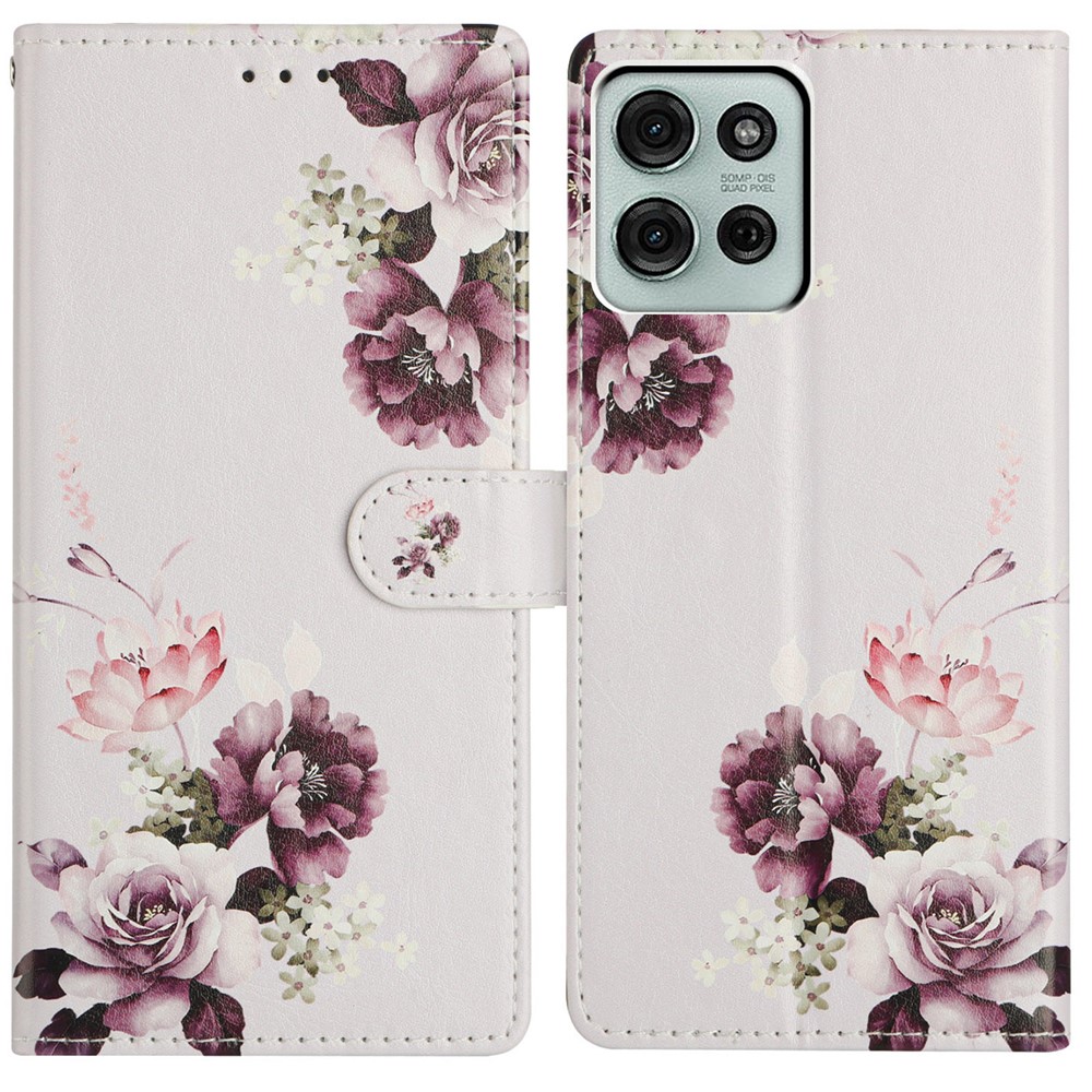  Motorola Moto G86 5G Fodral Med Tryck Rosor