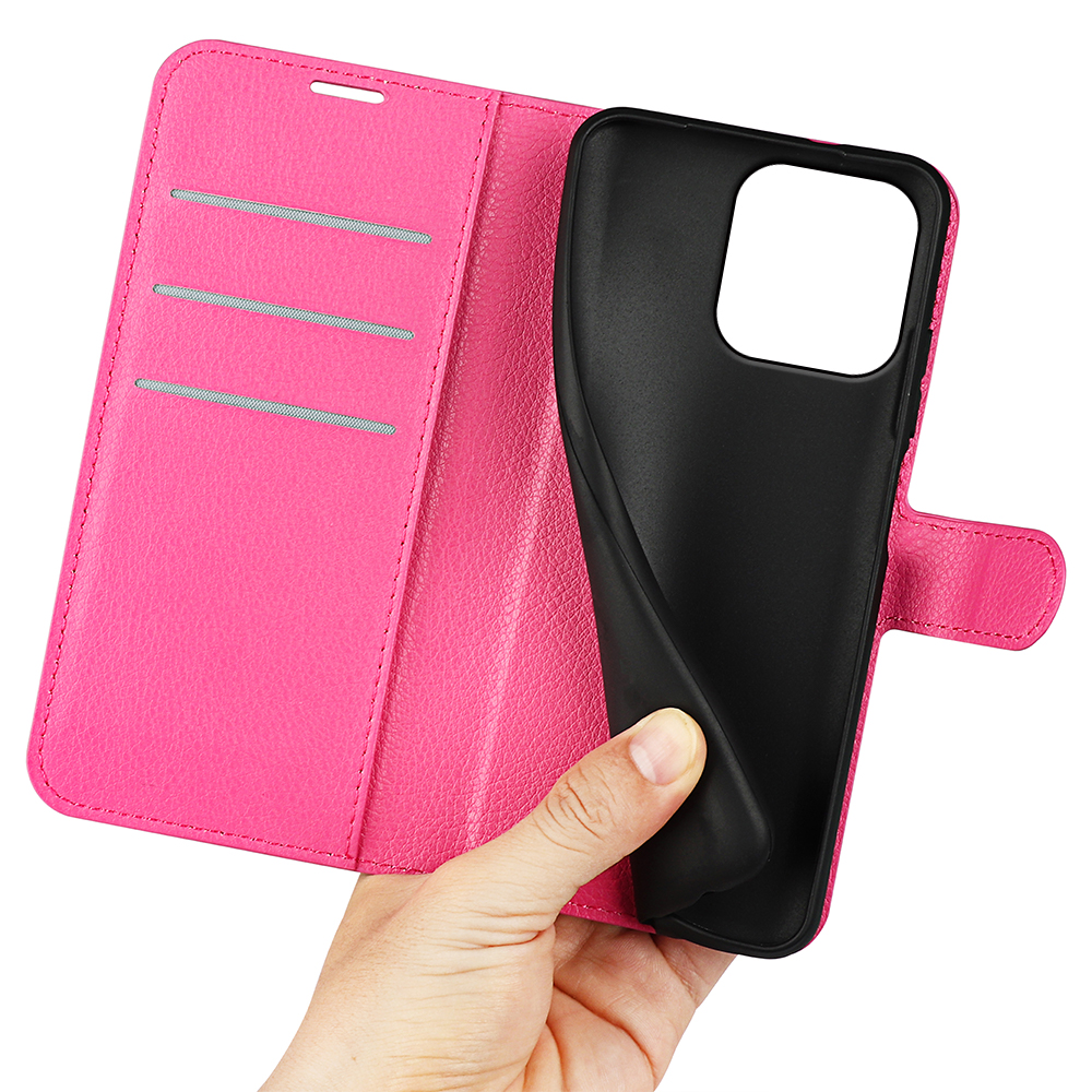  Motorola Moto G56 5G Fodral Litchi Läder Rosa