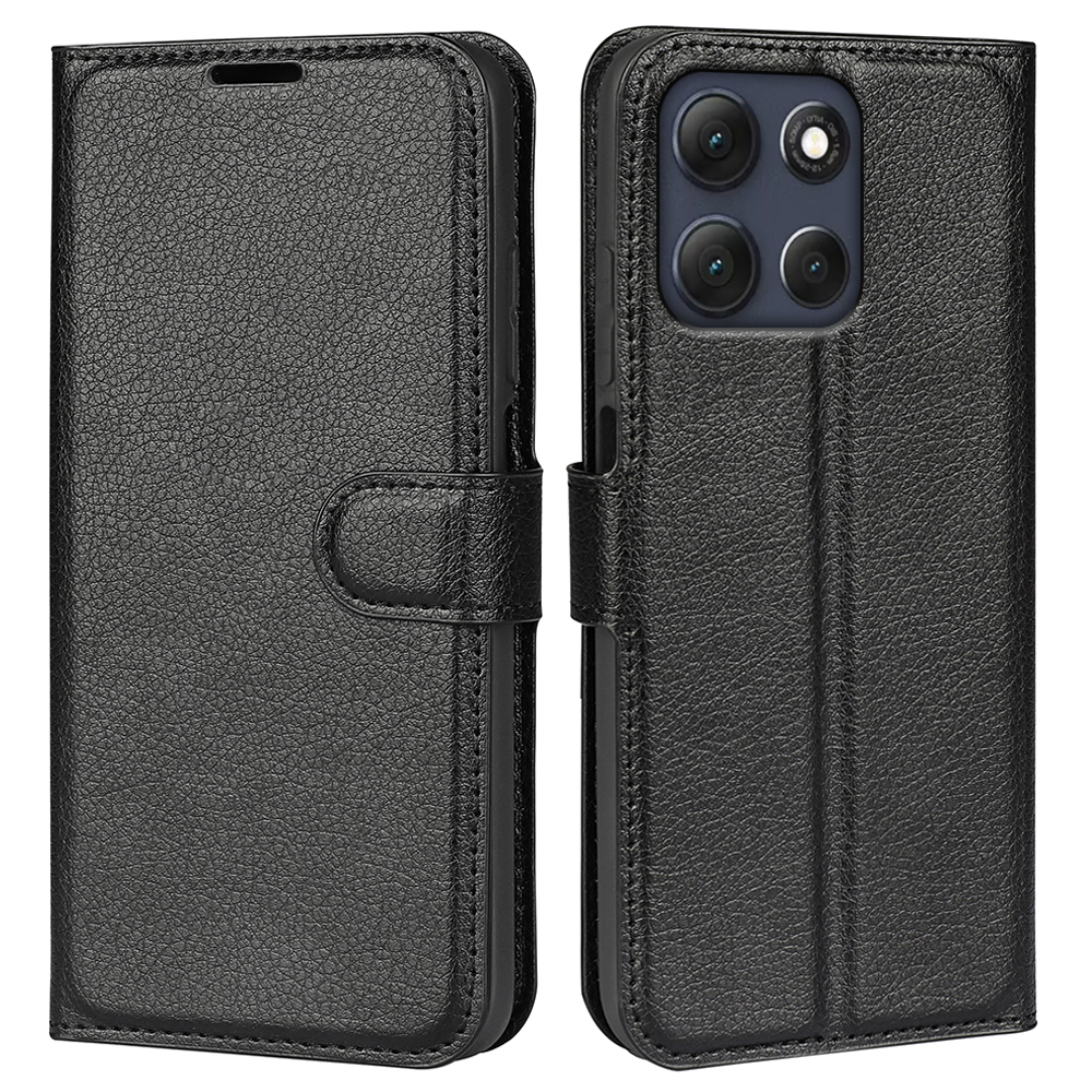  Motorola Moto G86 5G Fodral Litchi Läder Svart