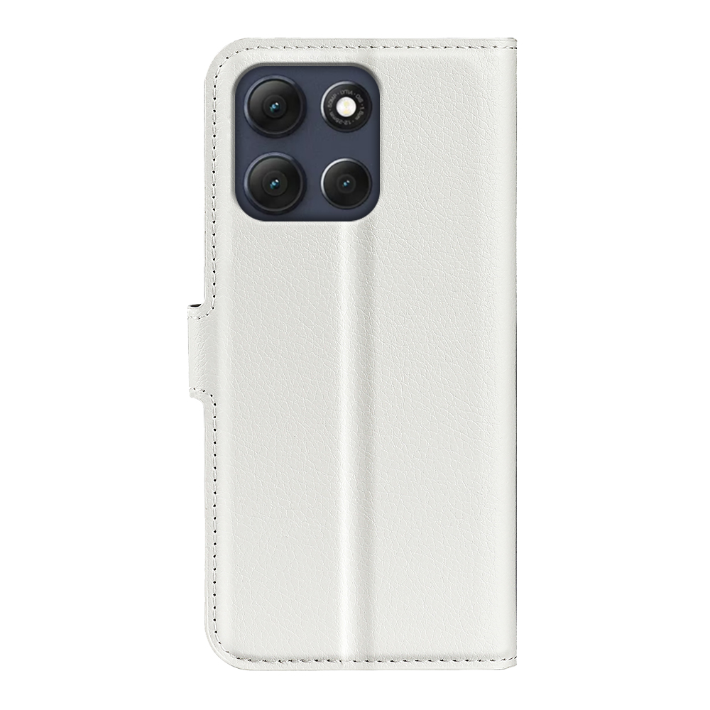  Motorola Moto G86 5G Fodral Litchi Läder Vit