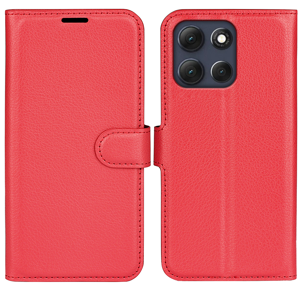  Motorola Moto G86 5G Fodral Litchi Läder Röd