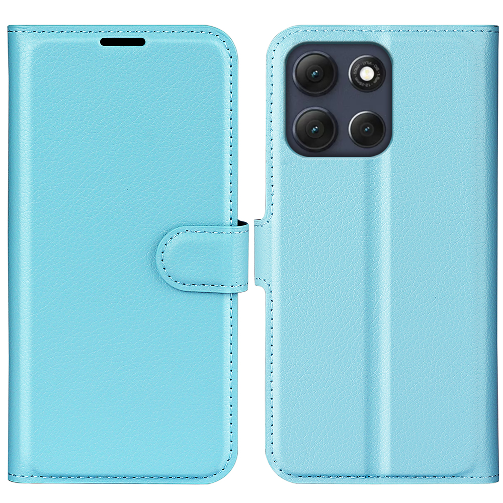  Motorola Moto G86 5G Fodral Litchi Läder Blå