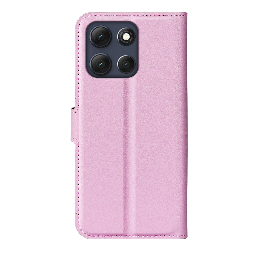  Motorola Moto G86 5G Fodral Litchi Läder Ljus Rosa