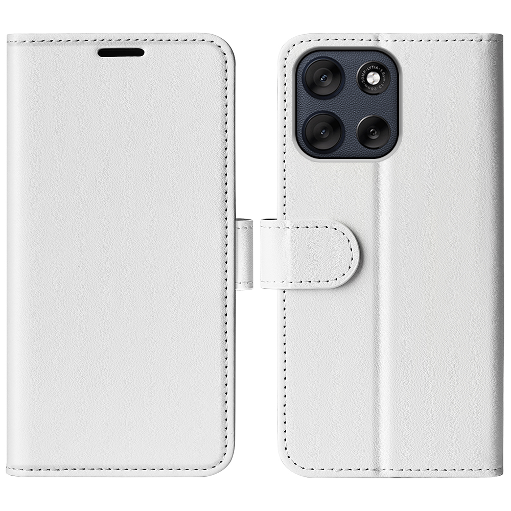  Motorola Moto G56 5G Fodral Crazy Horse Läder Vit
