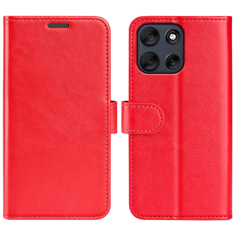  Motorola Moto G56 5G Fodral Crazy Horse Läder Röd