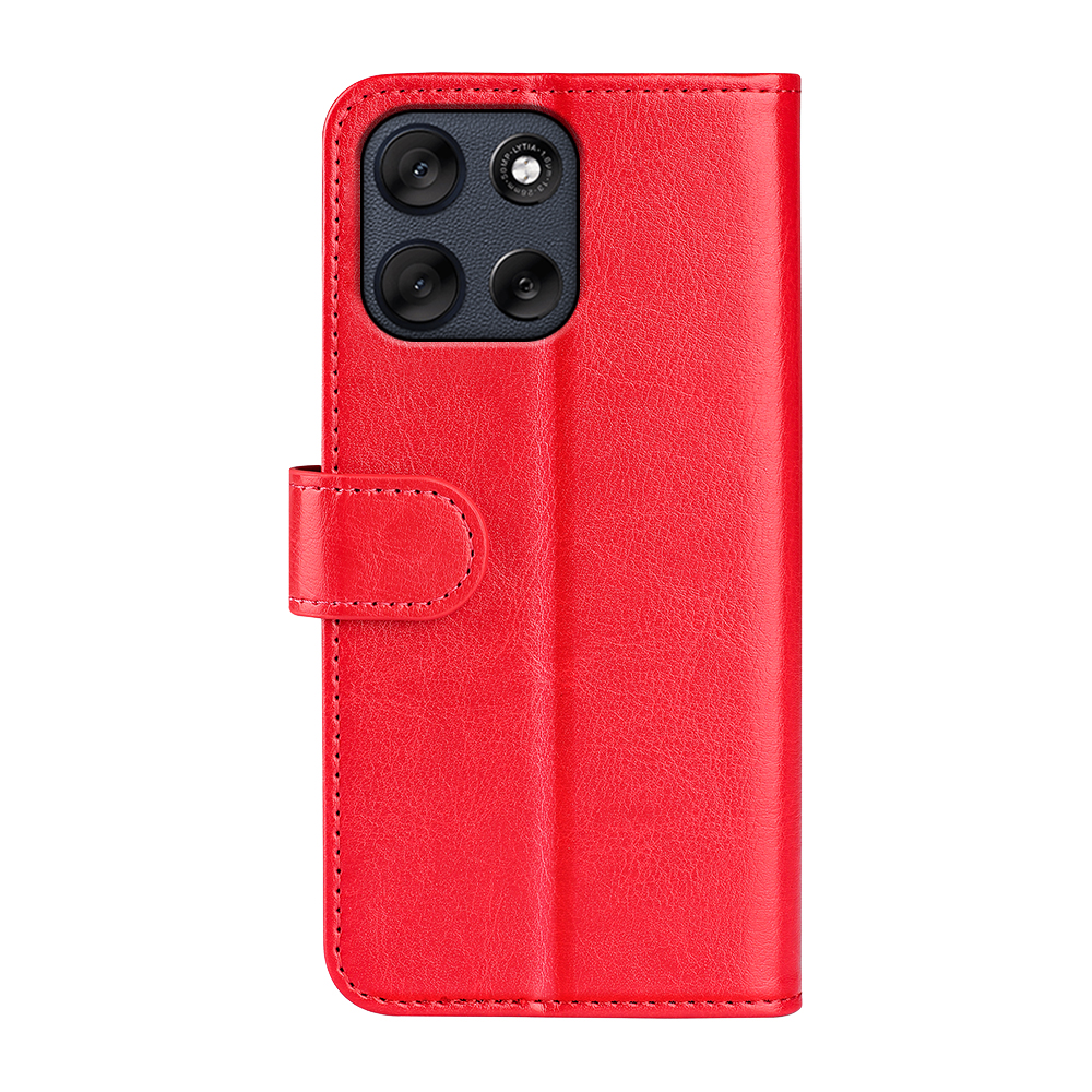 Motorola Moto G56 5G Fodral Crazy Horse Läder Röd