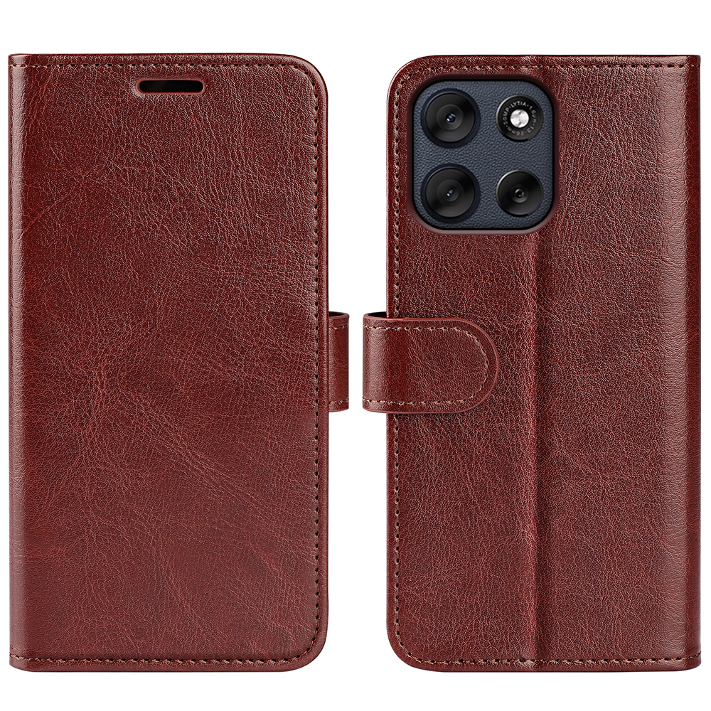  Motorola Moto G56 5G Fodral Crazy Horse Läder Brun