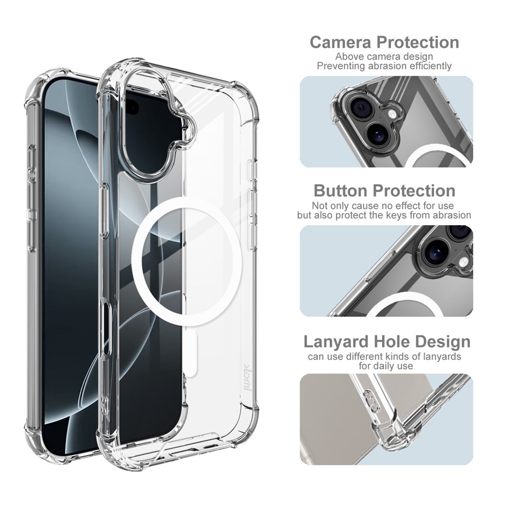 IMAK IMAK iPhone 17 Skal MagSafe Shockproof Transparent