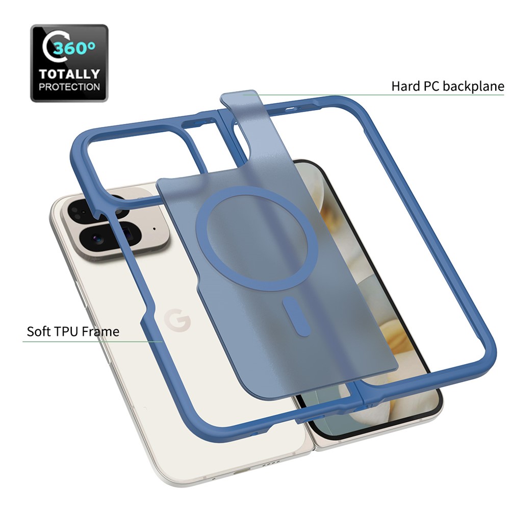  Google Pixel 10 Pro Fold Skal MagSafe Hybrid Skin Touch Blå