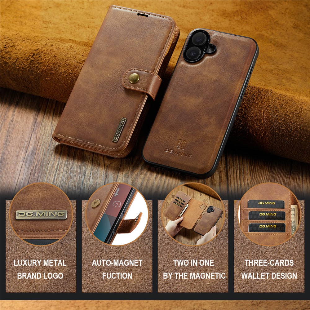 DG.MING DG.MING iPhone 17 2in1 Magnet Fodral / Skal Brun