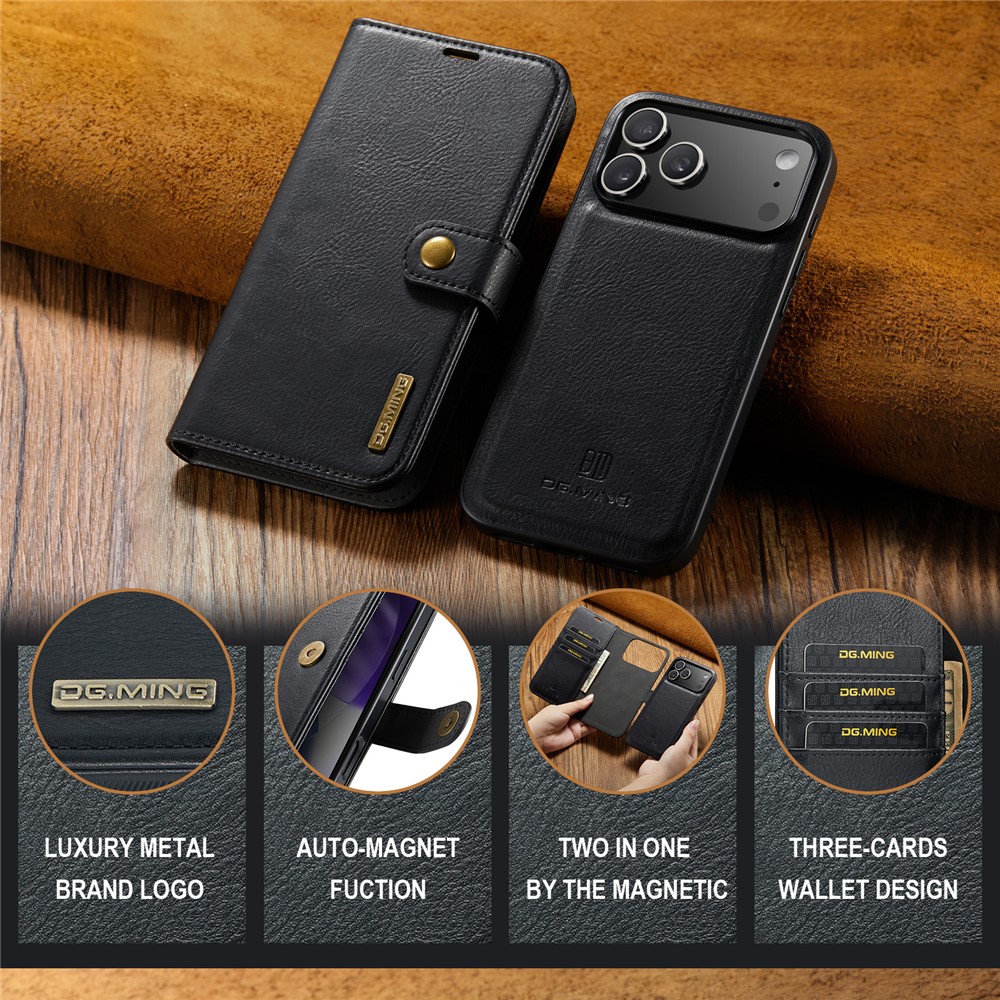 DG.MING DG.MING iPhone 17 Pro 2in1 Magnet Fodral / Skal Svart