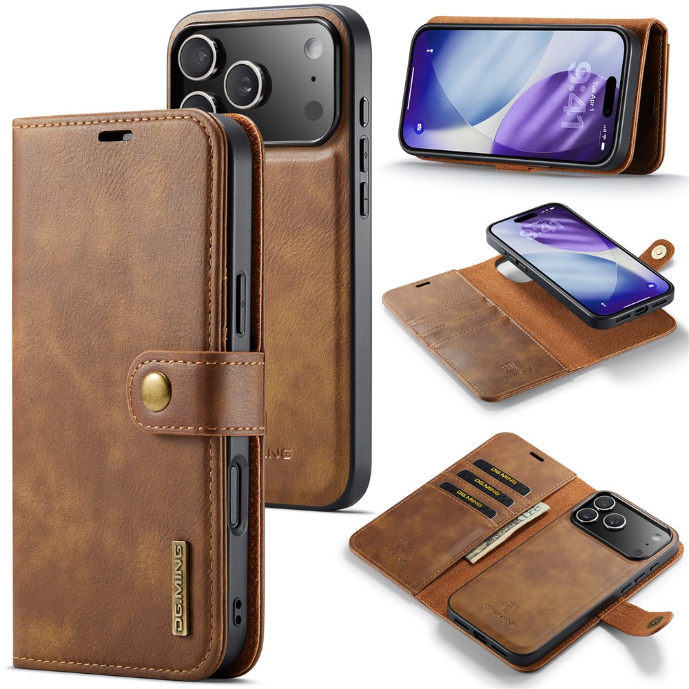 DG.MING DG.MING iPhone 17 Pro 2in1 Magnet Fodral / Skal Brun