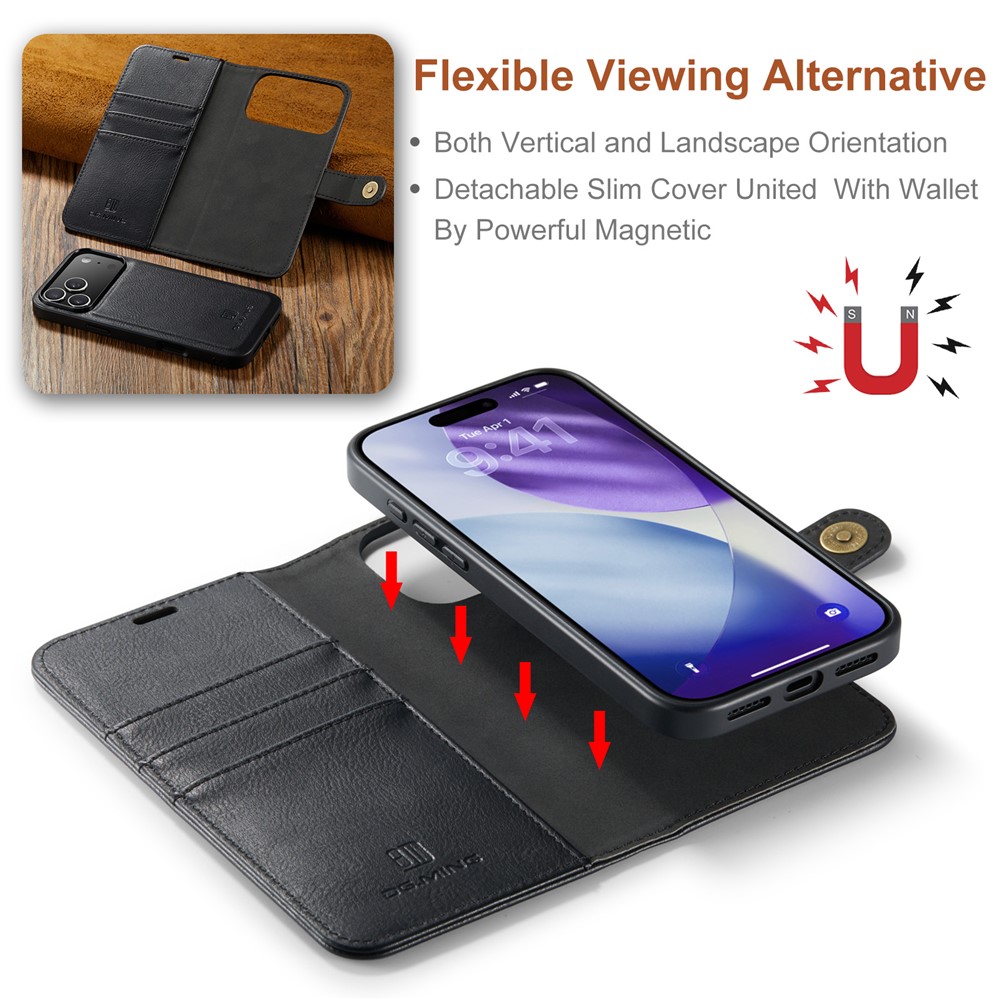 DG.MING DG.MING iPhone 17 Pro Max 2in1 Magnet Fodral / Skal Svart