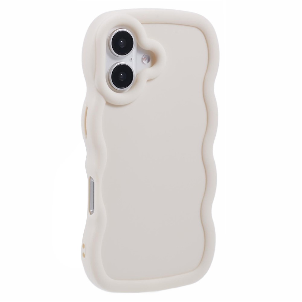  iPhone 17 Mobilskal Wavy Off White