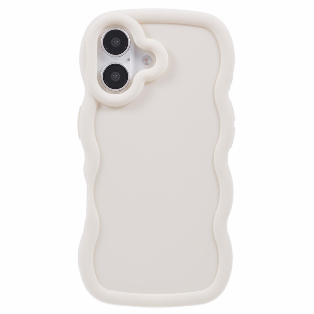  iPhone 17 Mobilskal Wavy Off White