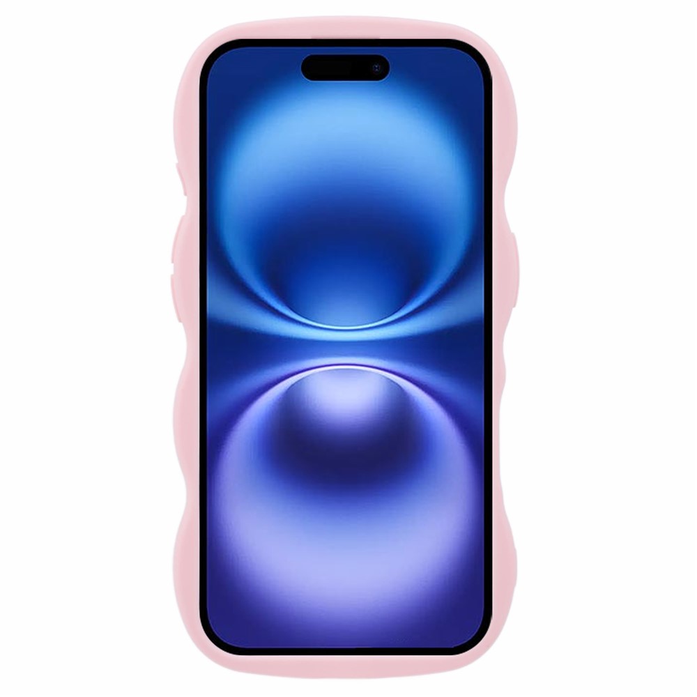  iPhone 17 Mobilskal Wavy Ljus Rosa