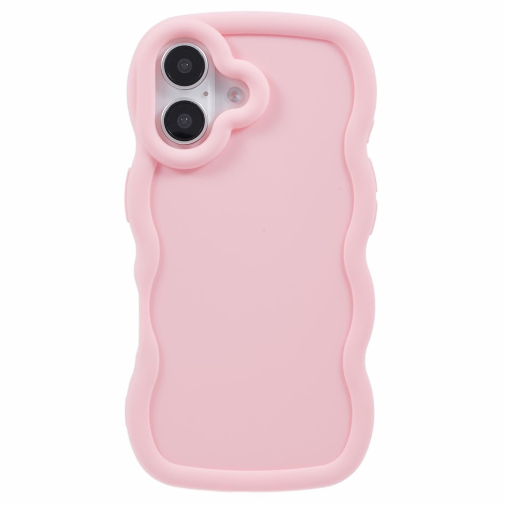  iPhone 17 Mobilskal Wavy Ljus Rosa