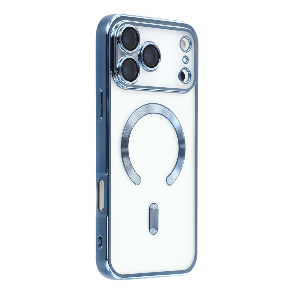  iPhone 17 Pro Max Skal MagSafe Electroplated TPU Blå