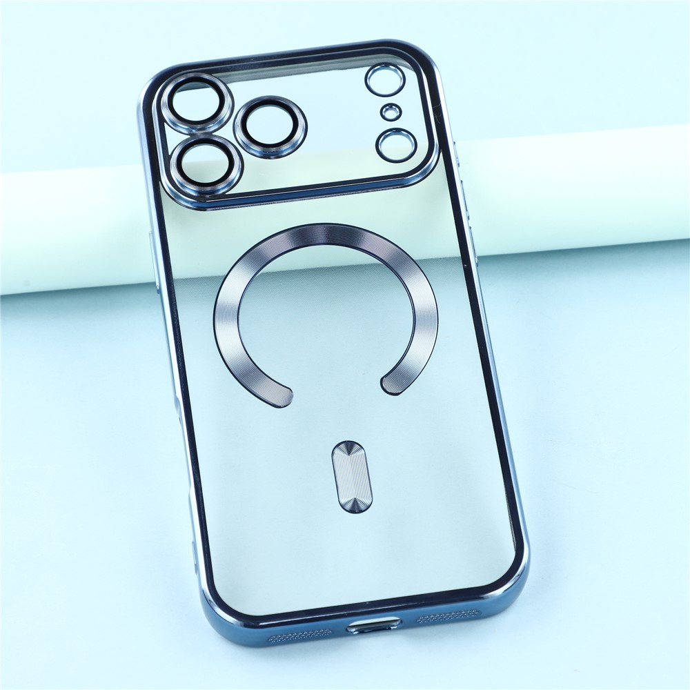  iPhone 17 Pro Max Skal MagSafe Electroplated TPU Blå