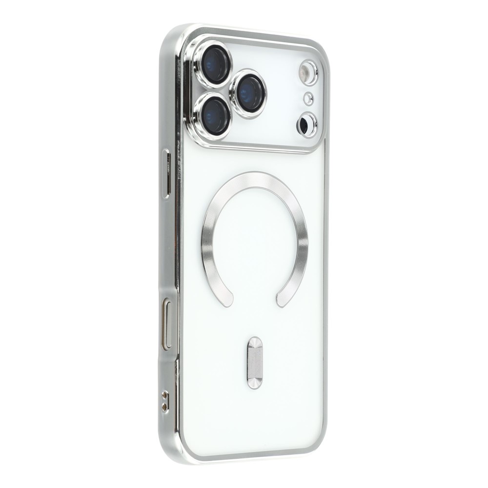  iPhone 17 Pro Max Skal MagSafe Electroplated TPU Silver