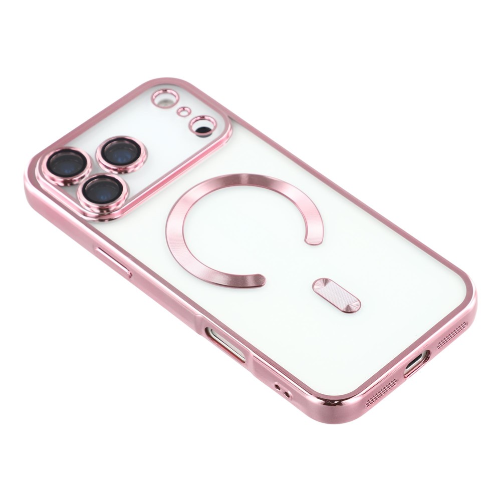  iPhone 17 Pro Max Skal MagSafe Electroplated TPU Rosa