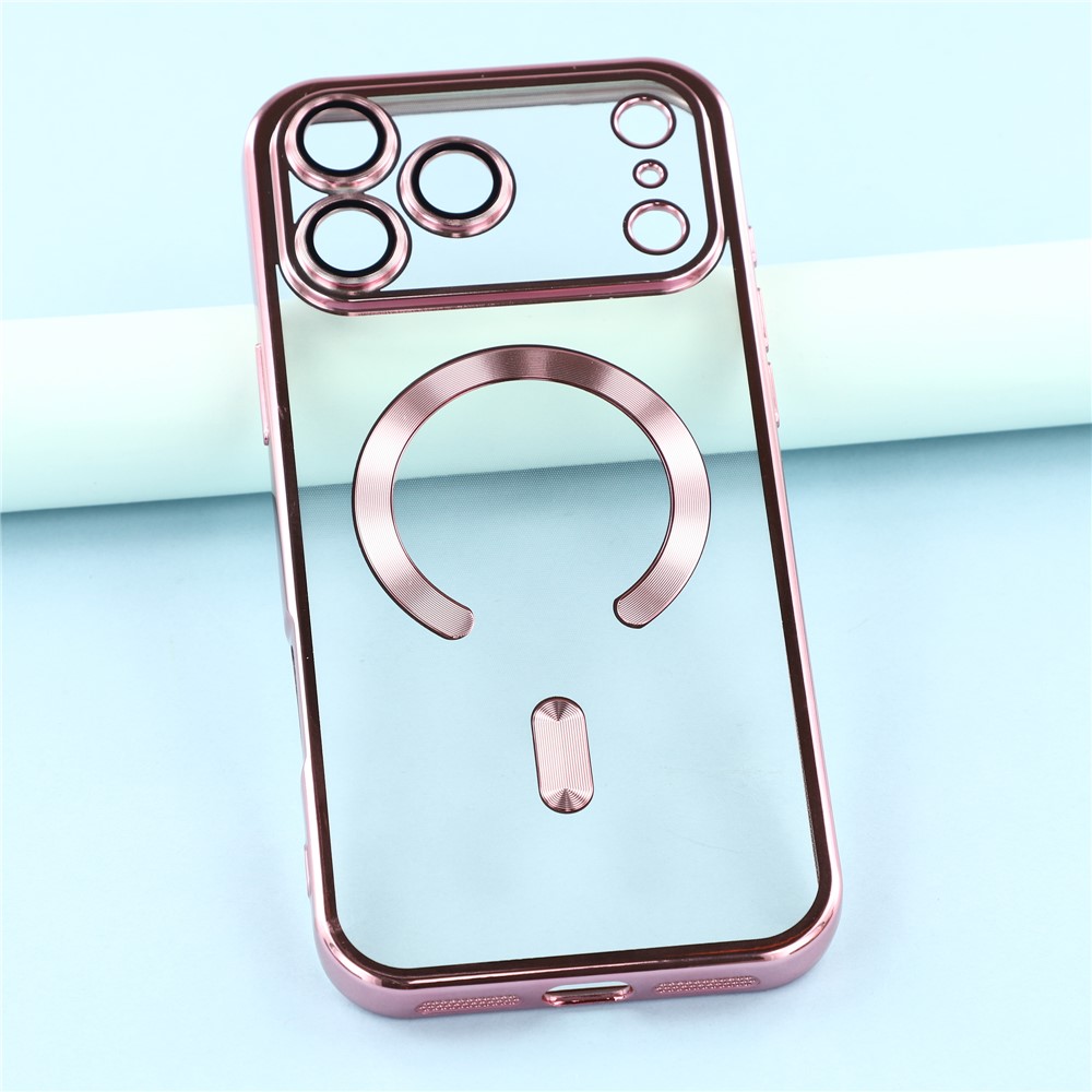  iPhone 17 Pro Max Skal MagSafe Electroplated TPU Rosa
