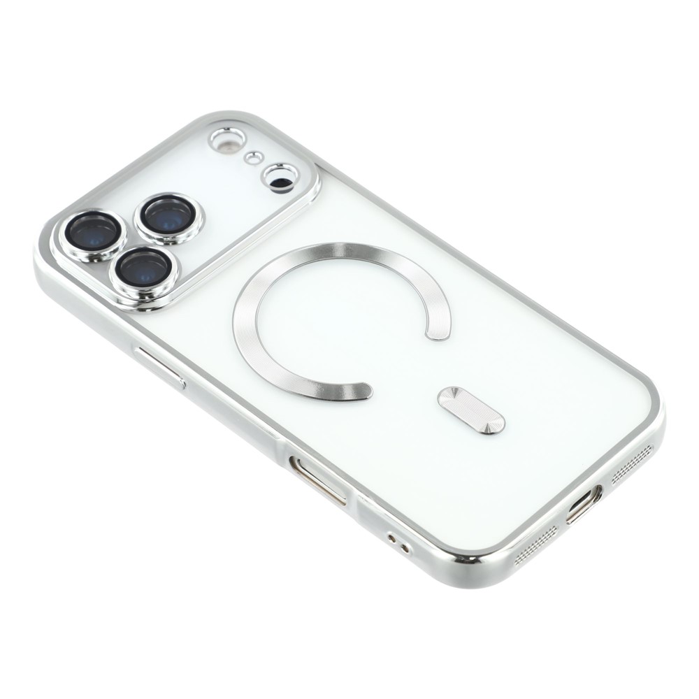 iPhone 17 Pro Skal MagSafe Electroplated TPU Silver