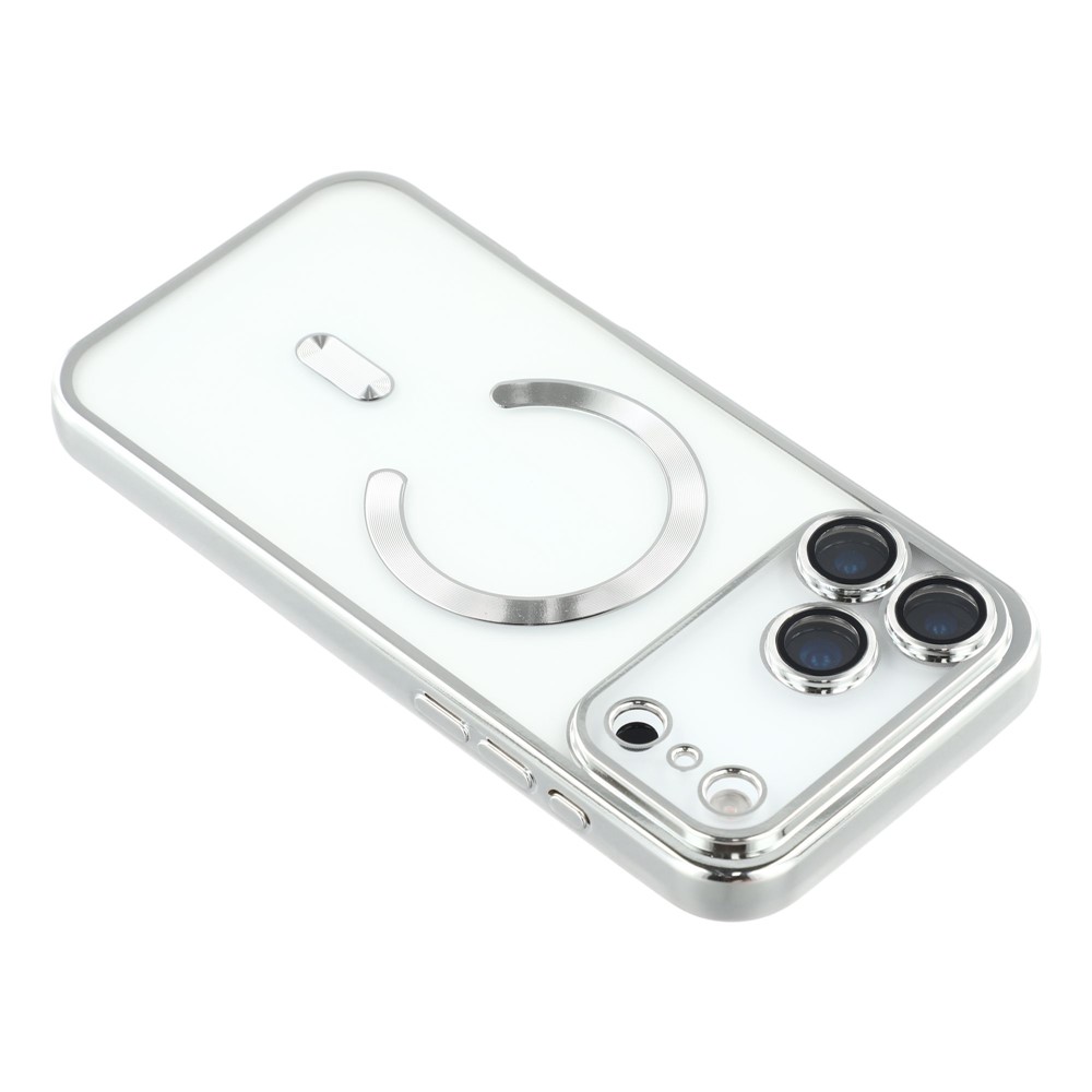  iPhone 17 Pro Skal MagSafe Electroplated TPU Silver