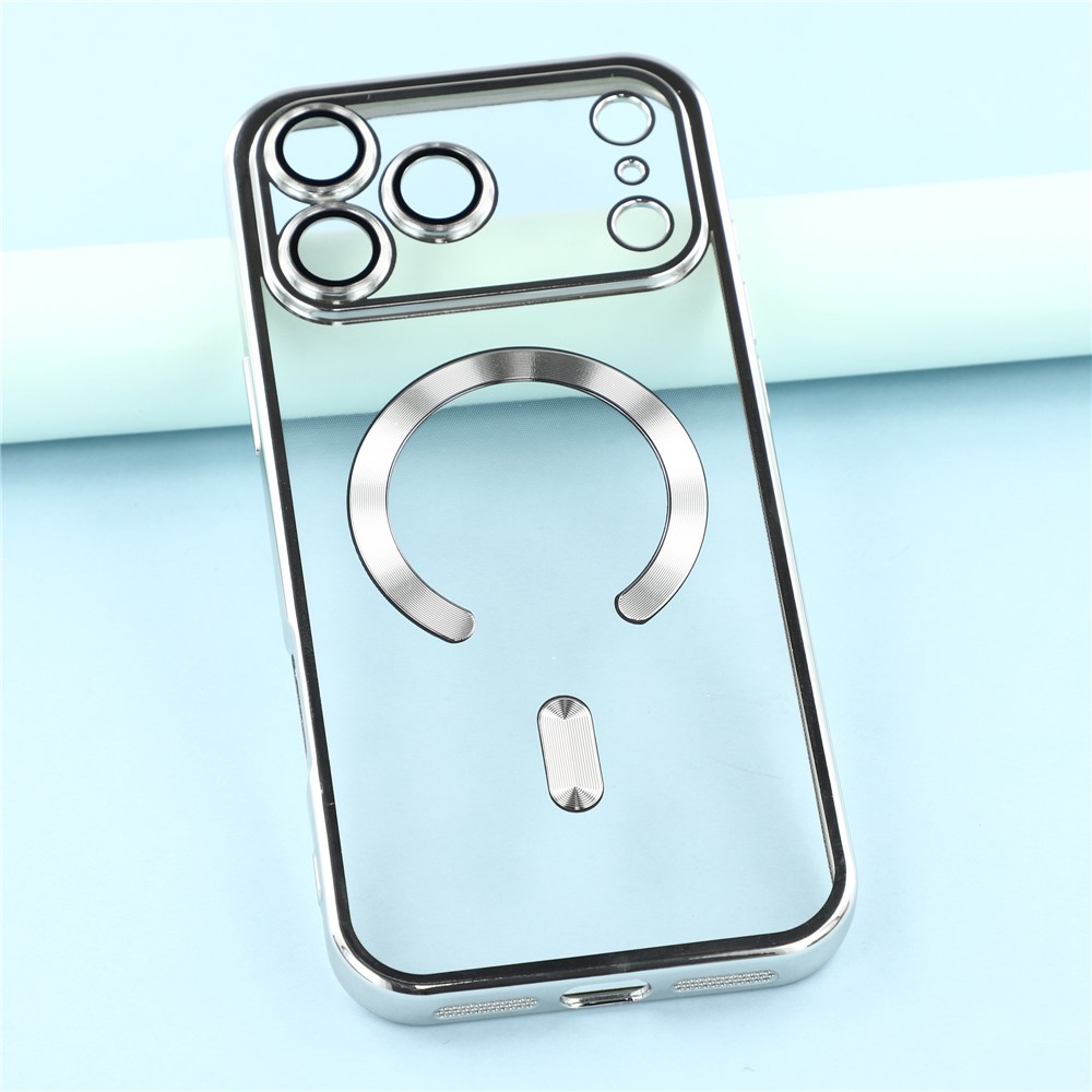  iPhone 17 Pro Skal MagSafe Electroplated TPU Silver