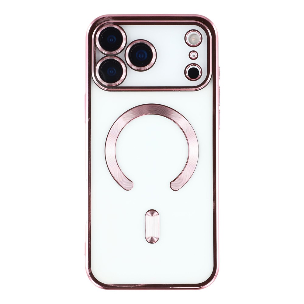  iPhone 17 Pro Skal MagSafe Electroplated TPU Rosa