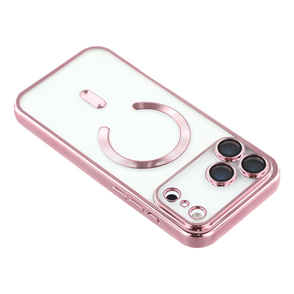  iPhone 17 Pro Skal MagSafe Electroplated TPU Rosa