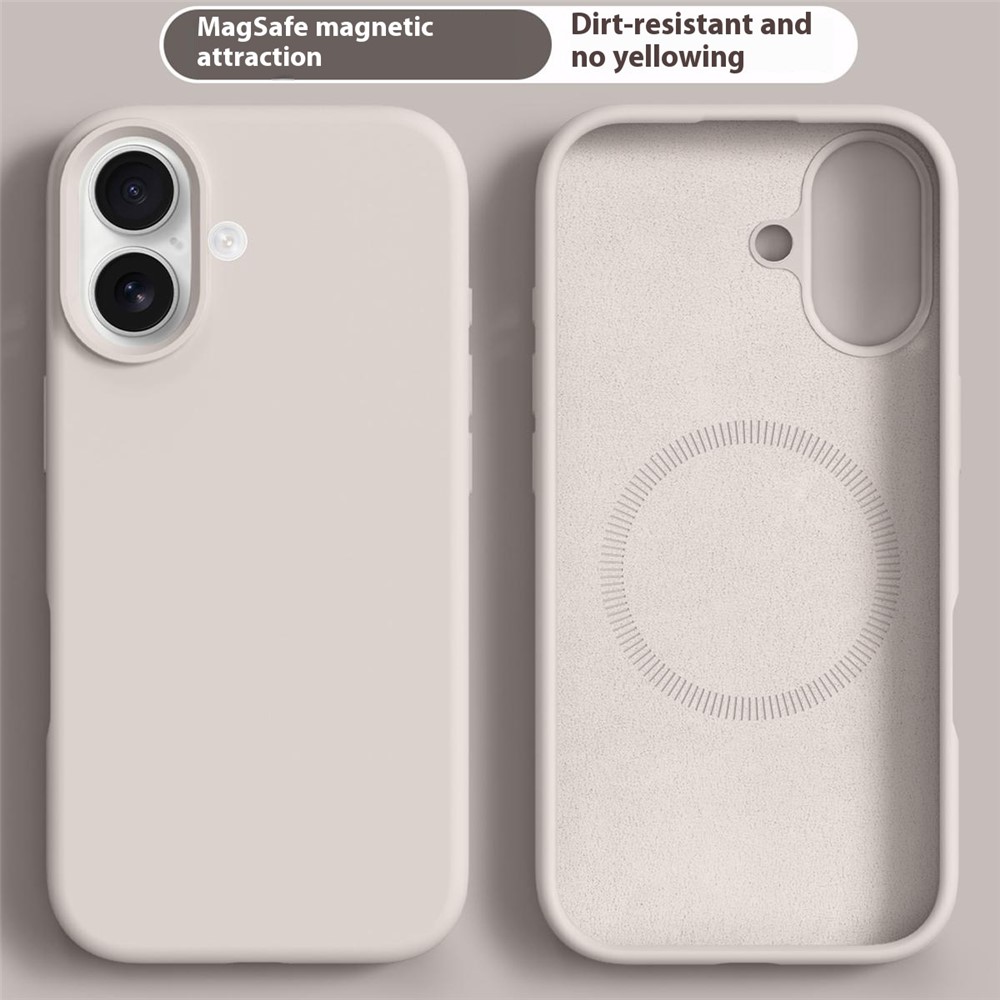  iPhone 17 Skal MagSafe Liquid Silikon Beige