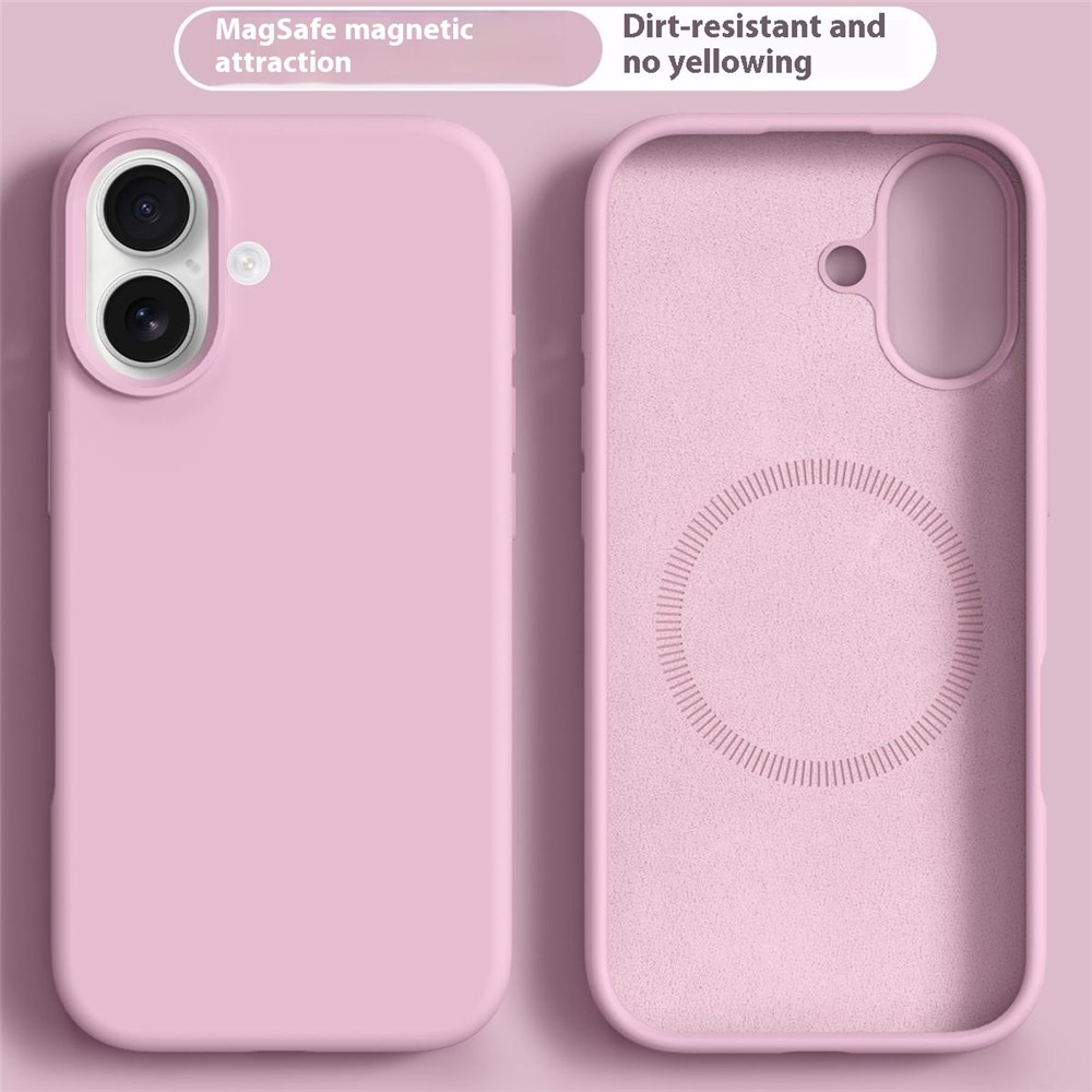  iPhone 17 Skal MagSafe Liquid Silikon Rosa