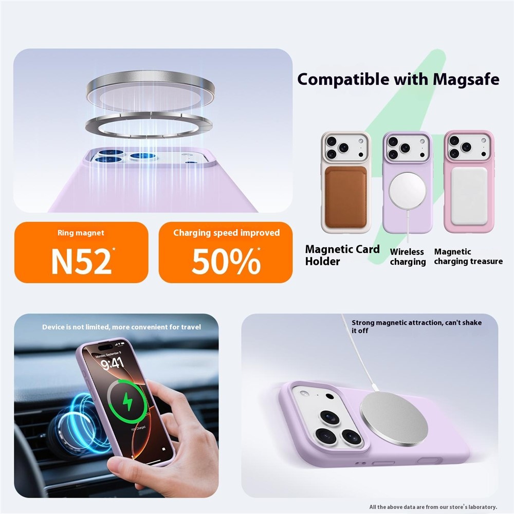  iPhone 17 Pro Max Skal MagSafe Liquid Silikon Svart