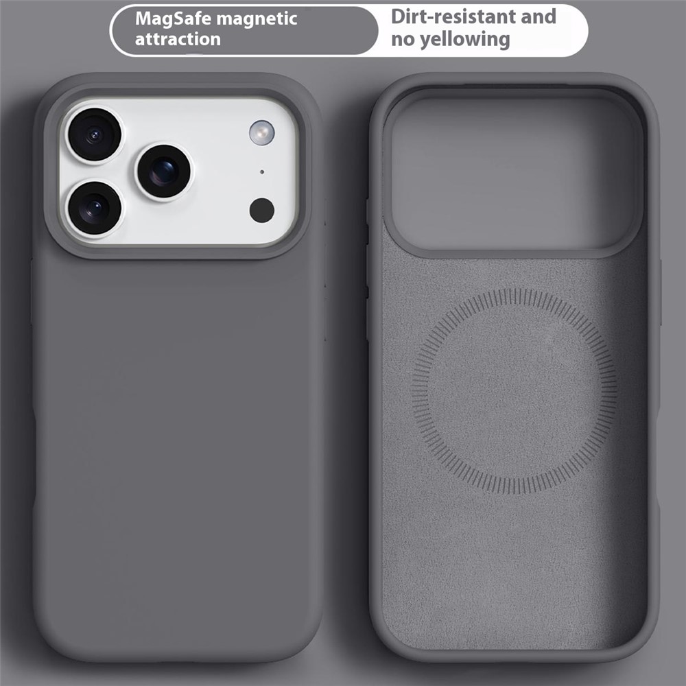  iPhone 17 Pro Max Skal MagSafe Liquid Silikon Grå