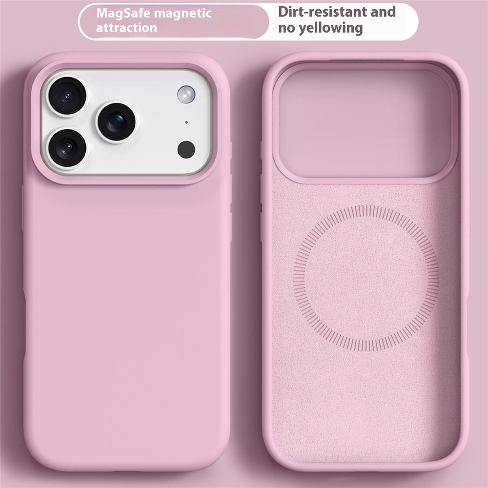  iPhone 17 Pro Max Skal MagSafe Liquid Silikon Rosa