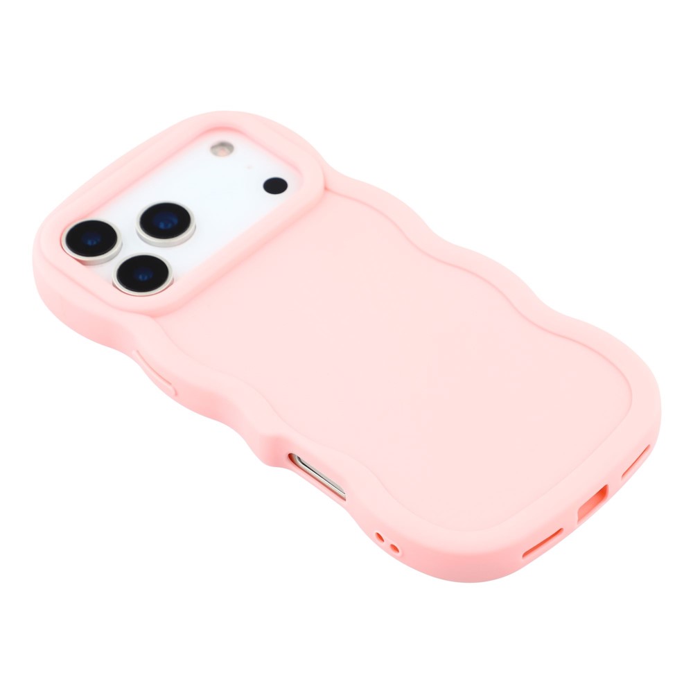  iPhone 17 Pro Max Mobilskal Wavy Ljus Rosa