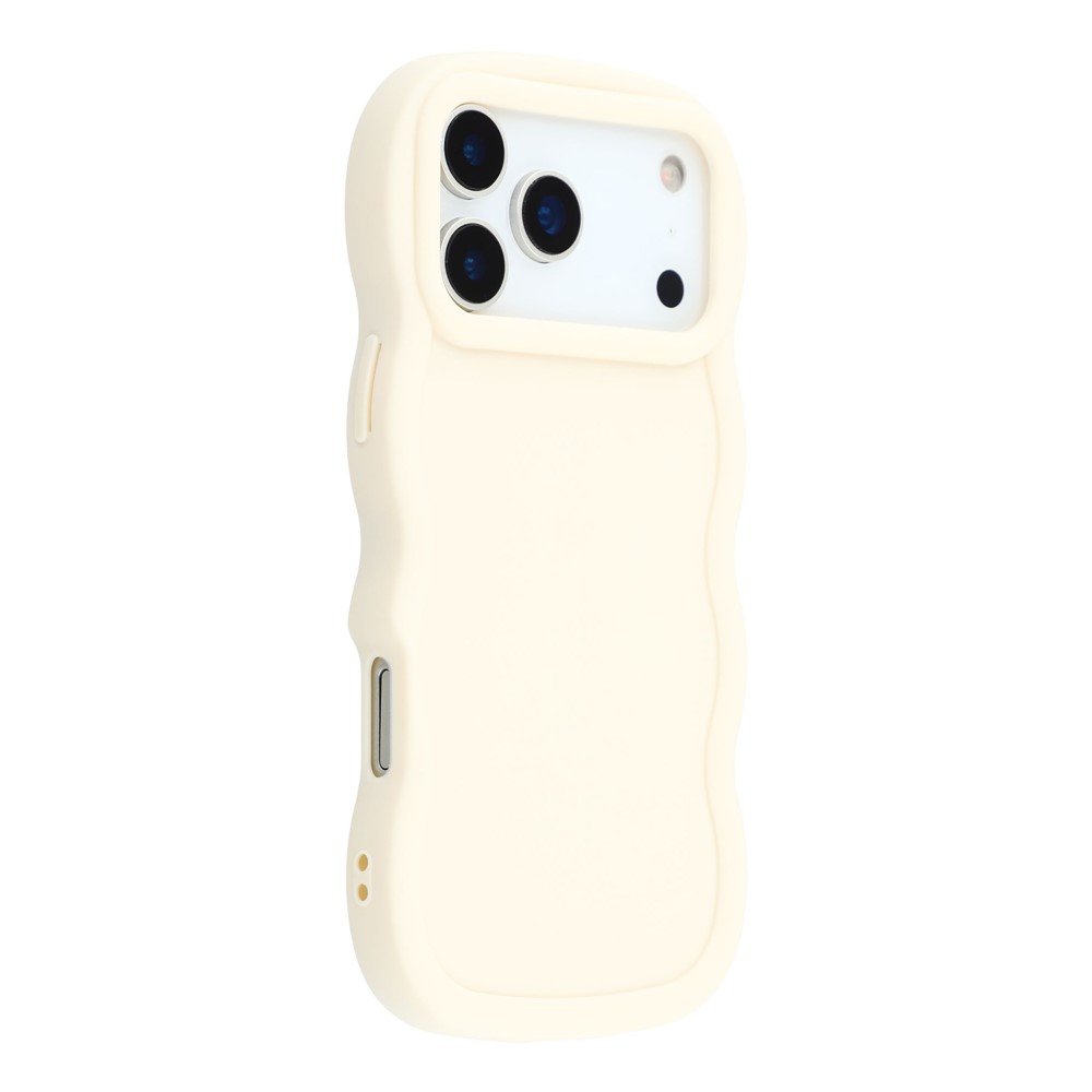  iPhone 17 Pro Mobilskal Wavy Off White