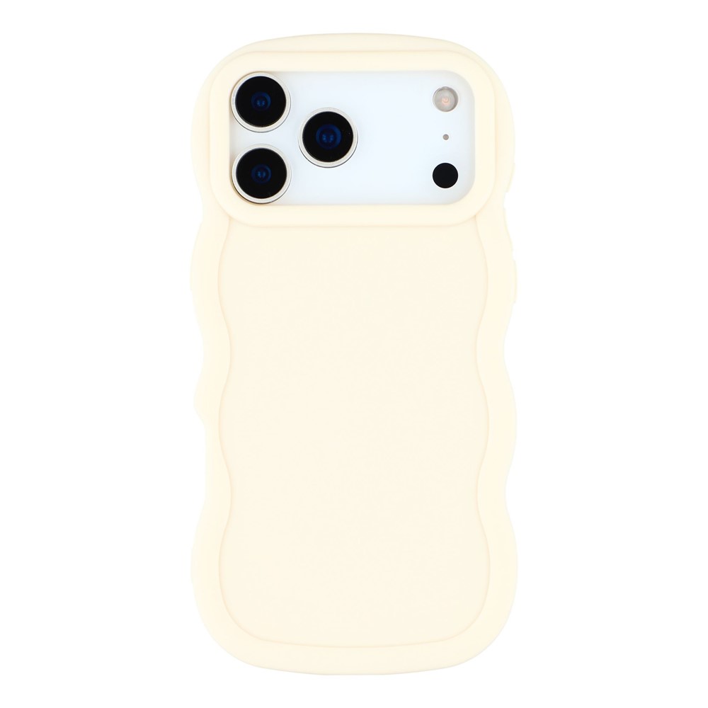  iPhone 17 Pro Mobilskal Wavy Off White