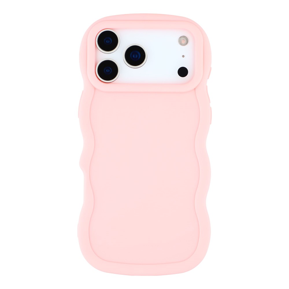  iPhone 17 Pro Mobilskal Wavy Ljus Rosa