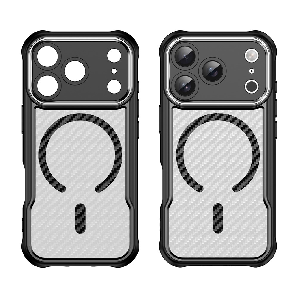  iPhone 17 Pro Skal MagSafe Kolfiber Textur Svart
