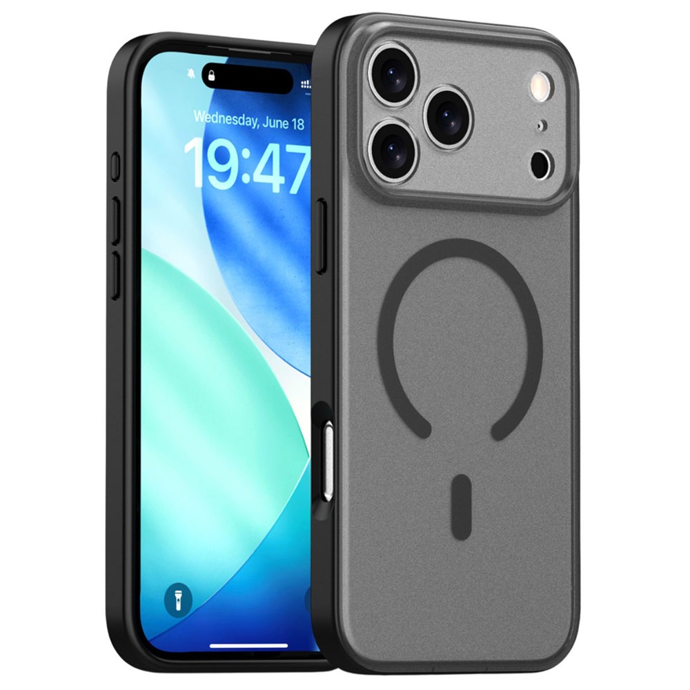  iPhone 17 Pro Max Skal MagSafe Skin Feel Frosted Svart