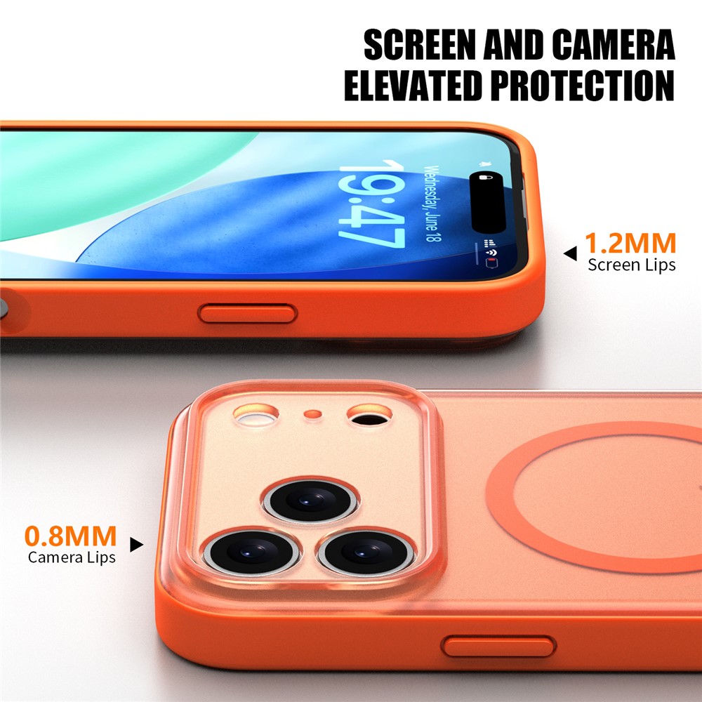  iPhone 17 Pro Max Skal MagSafe Skin Feel Frosted Svart