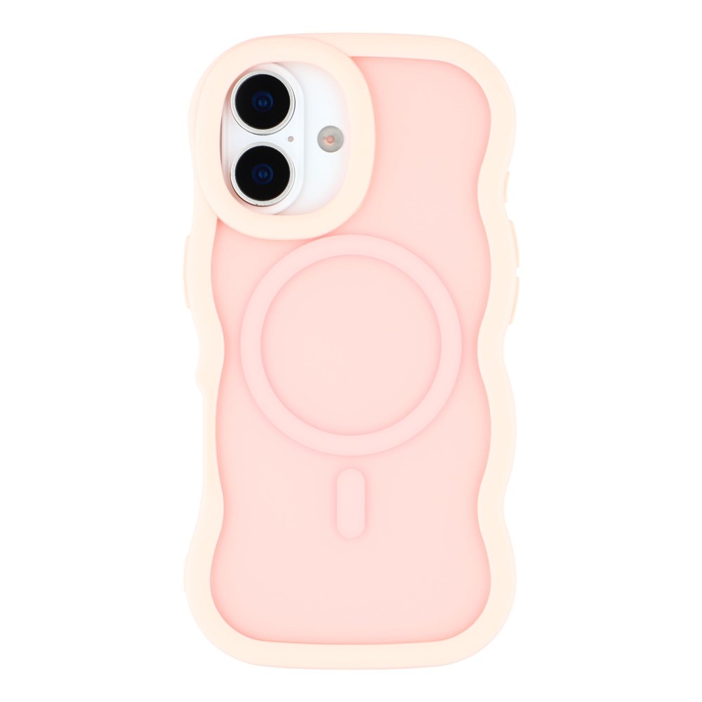  iPhone 17 Skal MagSafe Wavy Matt Ljus Rosa