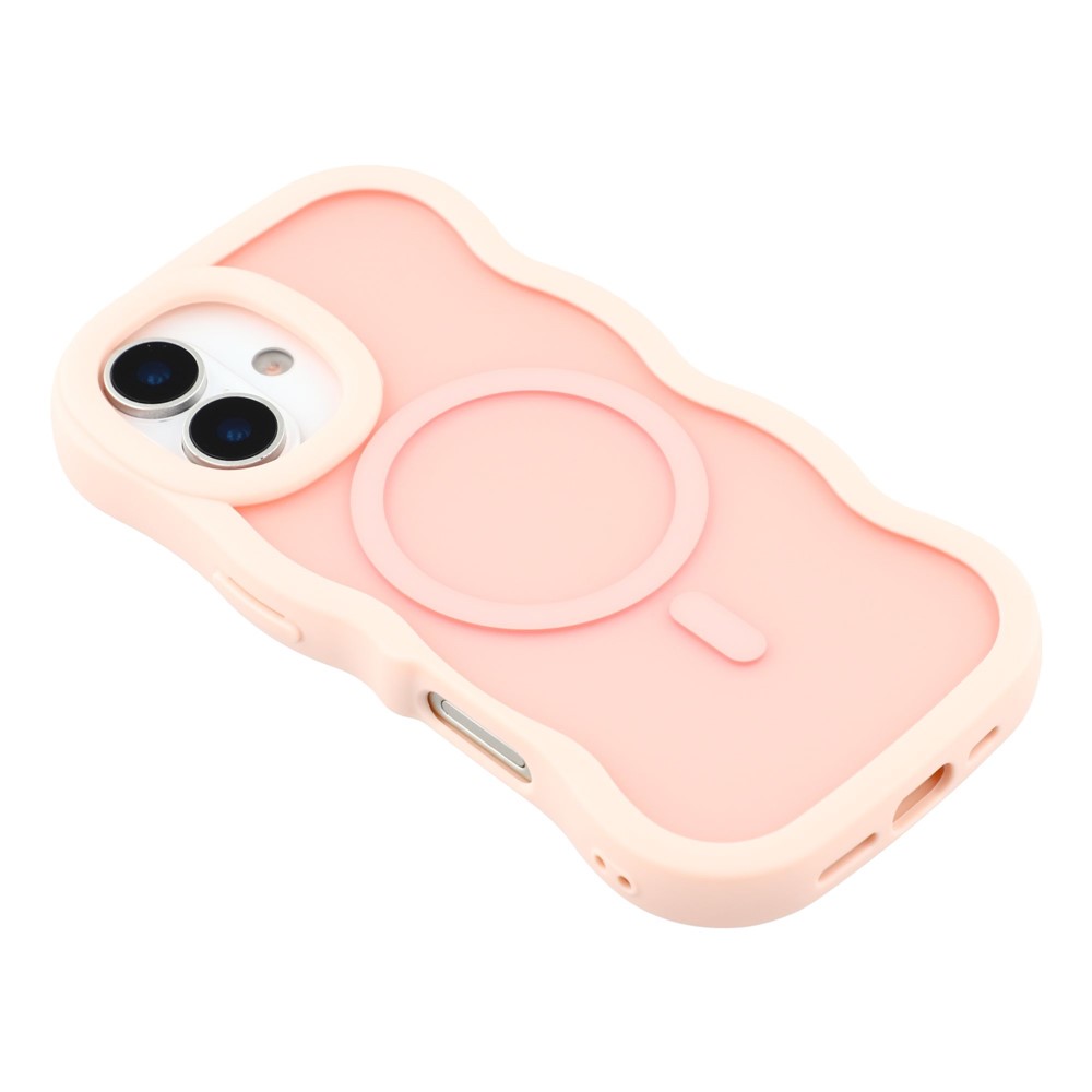 iPhone 17 Skal MagSafe Wavy Matt Ljus Rosa